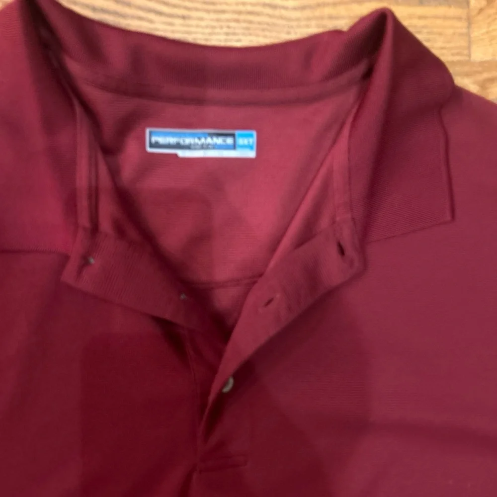 Roundtree & Yorke Men's Red Polo Shirt Performance, Pickleball Golf Tennis 3XLT
